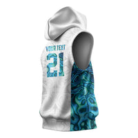 Custom New Zealand Aotearoa Sleeveless Hoodie Maori Paua Shell Indigenous LT9 - Polynesian Pride
