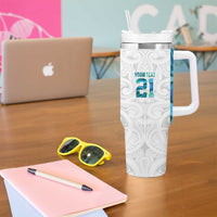 Custom New Zealand Aotearoa Tumbler With Handle Maori Paua Shell Indigenous - Polynesian Pride