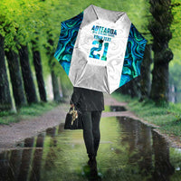 Custom New Zealand Aotearoa Umbrella Maori Paua Shell Indigenous - Polynesian Pride