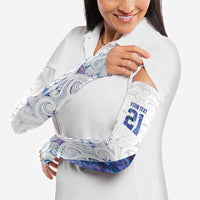 Custom New Zealand Aotearoa Arm Sleeves Purple Maori Paua Shell Indigenous - Polynesian Pride