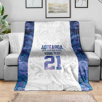 Custom New Zealand Aotearoa Blanket Purple Maori Paua Shell Indigenous LT9 - Polynesian Pride