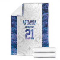 Custom New Zealand Aotearoa Blanket Purple Maori Paua Shell Indigenous LT9 - Polynesian Pride