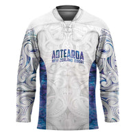 Custom New Zealand Aotearoa Hockey Jersey Purple Maori Paua Shell Indigenous LT9 Unisex Purple - Polynesian Pride