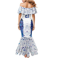 Custom New Zealand Aotearoa Mermaid Dress Purple Maori Paua Shell Indigenous - Polynesian Pride