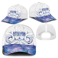 New Zealand Aotearoa Mesh Trucker Cap Purple Maori Papua Shell Indigenous LT9 - Polynesian Pride