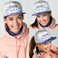 New Zealand Aotearoa Mesh Trucker Cap Purple Maori Papua Shell Indigenous LT9 - Polynesian Pride