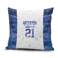 Custom New Zealand Aotearoa Pillow Cover Purple Maori Paua Shell Indigenous LT9 Purple - Polynesian Pride