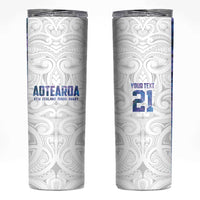 Custom New Zealand Aotearoa Skinny Tumbler Purple Maori Paua Shell Indigenous - Polynesian Pride