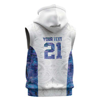 Custom New Zealand Aotearoa Sleeveless Zip Hoodie Purple Maori Paua Shell Indigenous - Polynesian Pride