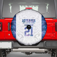 Custom New Zealand Aotearoa Spare Tire Cover Purple Maori Paua Shell Indigenous LT9 - Polynesian Pride