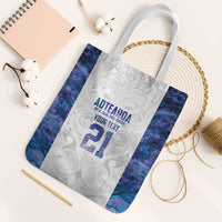Custom New Zealand Aotearoa Tote Bag Purple Maori Paua Shell Indigenous - Polynesian Pride