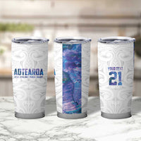 Custom New Zealand Aotearoa Tumbler Cup Purple Maori Paua Shell Indigenous - Polynesian Pride