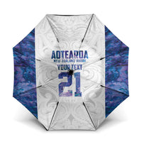 Custom New Zealand Aotearoa Umbrella Purple Maori Paua Shell Indigenous - Polynesian Pride