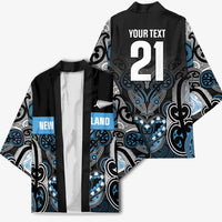 World Cricket Custom New Zealand Kimono Kia kaha nga Potae Pango