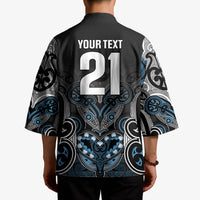 World Cricket Custom New Zealand Kimono Kia kaha nga Potae Pango