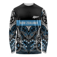 World Cricket Custom New Zealand Long Sleeve Shirt Kia kaha nga Potae Pango