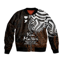 Your Matter Suicide Prevention Bomber Jacket Gold Polynesian Tribal LT9 Unisex Gold - Polynesian Pride
