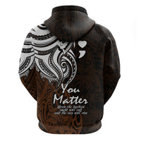 Your Matter Suicide Prevention Hoodie Gold Polynesian Tribal LT9 - Polynesian Pride