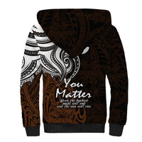 Your Matter Suicide Prevention Sherpa Hoodie Gold Polynesian Tribal LT9 - Polynesian Pride