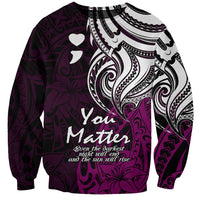 Your Matter Suicide Prevention Sweatshirt Pink Polynesian Tribal LT9 Unisex Pink - Polynesian Pride