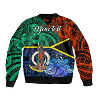 personalised-tafea-day-sleeve-zip-bomber-jacket-vanuatu-sand-drawing-with-polynesian-pattern