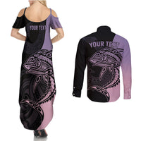 personalised-polynesia-fishing-couples-matching-summer-maxi-dress-and-long-sleeve-button-shirts-with-maori-hei-matau-fish-hook-pastel-art