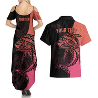 personalised-polynesia-fishing-couples-matching-summer-maxi-dress-and-hawaiian-shirt-with-maori-hei-matau-fish-hook-pink-art