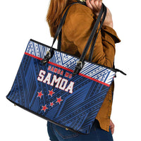 Rugby Toa Samoa Leather Tote Bag Samoa mo Samoa Island Warrior Pride - Polynesian Pride