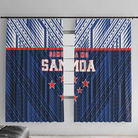 Rugby Toa Samoa Window Curtain Samoa mo Samoa Island Warrior Pride - Polynesian Pride
