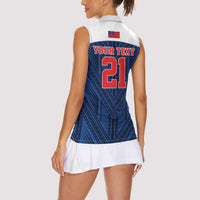 Custom Rugby Toa Samoa Women Sleeveless Polo Shirt Samoa mo Samoa Island Warrior Pride - Polynesian Pride