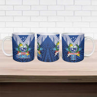 Custom Rugby Toa Samoa Ceramic Mug Samoa mo Samoa Strength in Tatau - Polynesian Pride