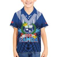 Custom Rugby Toa Samoa Kid Hawaiian Shirt Samoa mo Samoa Strength in Tatau - Polynesian Pride
