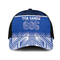 Toa Samoa 685 Mesh Trucker Cap Uso Aso Uma For Life For Samoa LT9 One Size Black Blue - Polynesian Pride