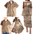 Samoa Siapo Arty Family Matching Puletasi Dress and Hawaiian Shirt Brown Style LT9 - Polynesian Pride