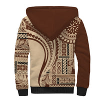Samoa Siapo Arty Sherpa Hoodie Brown Style LT9 - Polynesian Pride