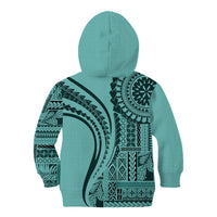 Samoa Siapo Arty Kid Hoodie Turquoise Style LT9 - Polynesian Pride