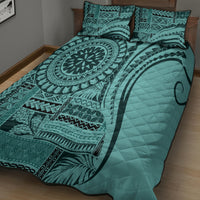 Samoa Siapo Arty Quilt Bed Set Turquoise Style LT9 - Polynesian Pride