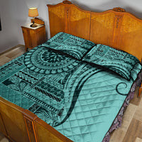 Samoa Siapo Arty Quilt Bed Set Turquoise Style LT9 - Polynesian Pride