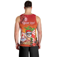 Personalised Wishes in Tahitian Christmas Men Tank Top French Polynesia Santa Beach LT9 - Polynesian Pride