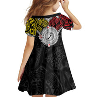 Aotearoa and Niue Mo Te Tiriti Family Matching Short Sleeve Bodycon Dress and Hawaiian Shirt New Zealand Honour The Treaty Ake!Ake!Ake! LT9 - Polynesian Pride