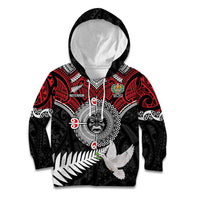 Aotearoa and Tonga Mo Te Tiriti Kid Hoodie New Zealand Honour The Treaty Ake!Ake!Ake!
