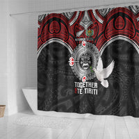 Aotearoa and Tonga Mo Te Tiriti Shower Curtain New Zealand Honour The Treaty Ake!Ake!Ake!