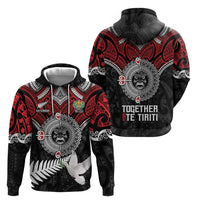 Aotearoa and Tonga Mo Te Tiriti Zip Hoodie New Zealand Honour The Treaty Ake!Ake!Ake! LT9 - Polynesian Pride
