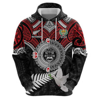 Aotearoa and Tonga Mo Te Tiriti Zip Hoodie New Zealand Honour The Treaty Ake!Ake!Ake! LT9 - Polynesian Pride