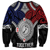 Aotearoa and Samoa Mo Te Tiriti Sweatshirt Tangata Moana Stand with Tangata Whenua LT9 - Polynesian Pride