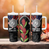 Aotearoa and Samoa Mo Te Tiriti Tumbler With Handle Tangata Moana Stand with Tangata Whenua LT9 - Polynesian Pride