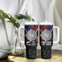Aotearoa and Samoa Mo Te Tiriti Tumbler With Handle Tangata Moana Stand with Tangata Whenua LT9 - Polynesian Pride