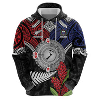 Aotearoa and Samoa Mo Te Tiriti Zip Hoodie Tangata Moana Stand with Tangata Whenua LT9 - Polynesian Pride