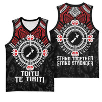 Aotearoa Proud To Be Maori Basketball Jersey New Zealand Fight Together - Polynesian Pride