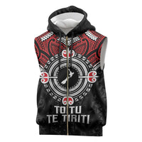 Aotearoa Proud To Be Maori Sleeveless Zip Hoodie New Zealand Fight Together - Polynesian Pride